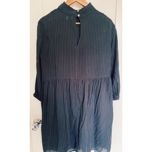 Amour Vert Alina Baby Doll Black Stripe Dress. Size S - Picture 5 of 7